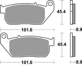 Bremsbeläge für Harley Sportster Iron (12-13) XL883N XL2 vorne Semi-Sinter