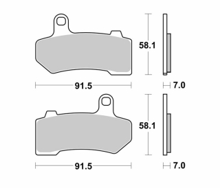 Bremsbeläge für Harley Road Glide Limited (21-) FLTRK FL3 vorne Semi-Sinter