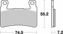 Bremsbeläge Braking für Honda VTR 1000 SP1 (00-01) SC45 - Sinter vorne CM55